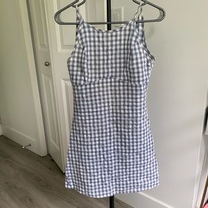 ASOS Blue Gingham Mini Dress Size 2
